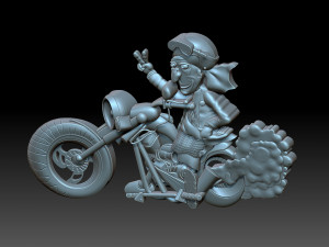 Granny biker 3D Принт Модель