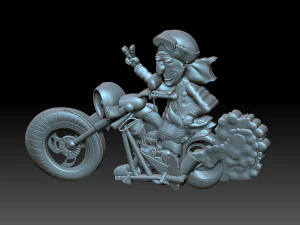 Granny biker 3D Print Model