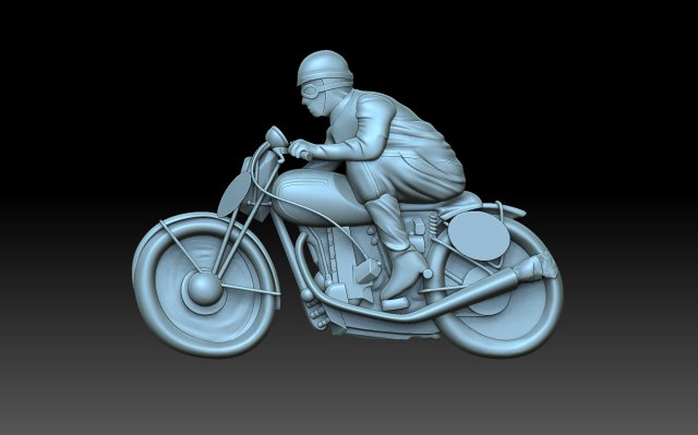 Motorcyclist 3D-printmodel .c4d .max .obj .3ds .fbx .stl .blend 