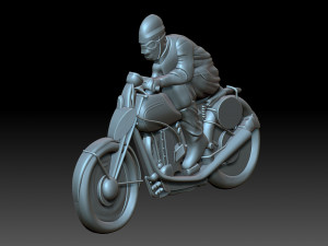 Motorcyclist 3D-printmodel