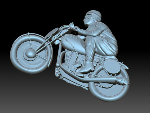 Motorcyclist 3D-printmodel