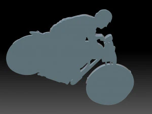 Мотоциклист 3D Принт Модель