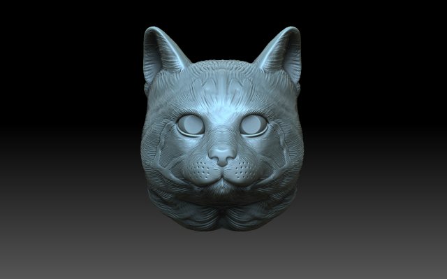 Cat head Model do druku 3D .c4d .max .obj .3ds .fbx .stl .blend 