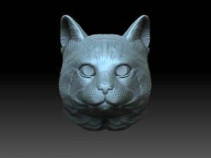 Cat head 3D Print Model