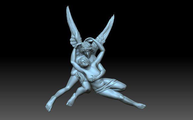 Angel with a girl Modelo de Impressão 3D .c4d .max .obj .3ds .fbx .stl .blend 