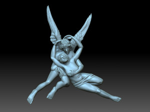 Angel with a girl 3D Baskı Modeli