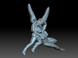 Angel with a girl Modelo de Impressão 3D