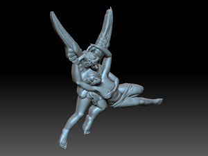 Angel with a girl Modelo de Impressão 3D