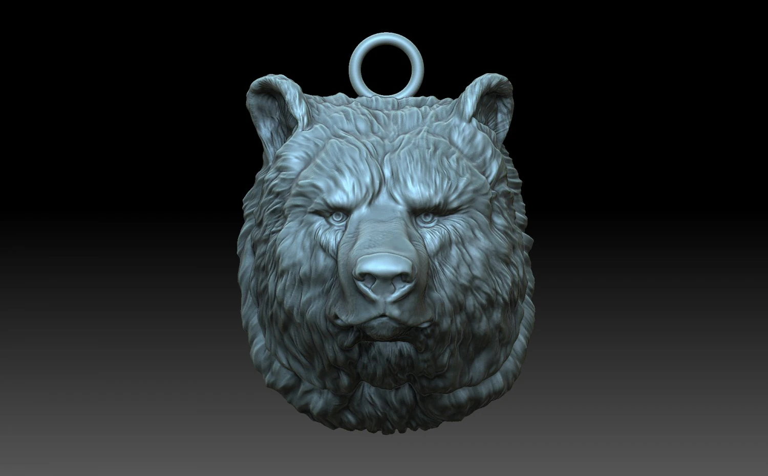 Bear head 3D Print Model .c4d .max .obj .3ds .fbx .stl .blend 