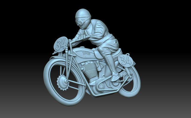 Motorcyclist Modello di stampa 3D .c4d .max .obj .3ds .fbx .stl .blend 