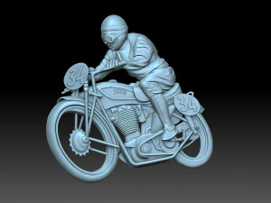 Motorcyclist 3D Print Model