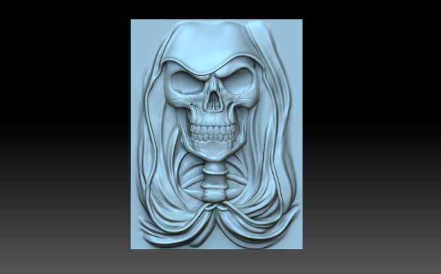Skull With Hood 3D Принт Модель .c4d .max .obj .3ds .fbx .stl .blend 
