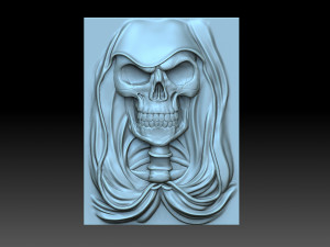 Skull With Hood 3D Print Model