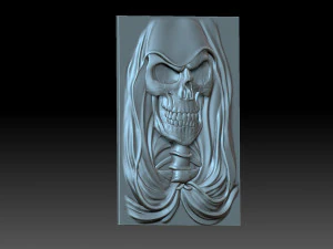 Skull With Hood 3D Print Model