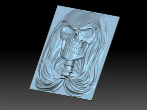 Skull With Hood 3D Print Model