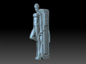 The girl at the gas station 3D Print Model