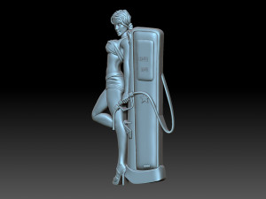 The girl at the gas station 3Dプリントモデル