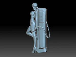 The girl at the gas station 3D Print Model
