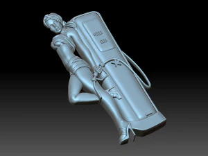 The girl at the gas station 3D Print Model