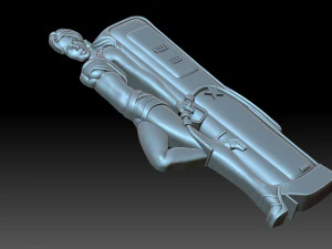 The girl at the gas station 3D Print Model