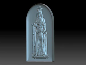 The Virgin Mary with Jesus 3D Print Model