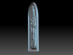The Virgin Mary with Jesus 3D Print Model