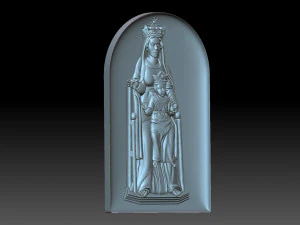 The Virgin Mary with Jesus 3D Print Model