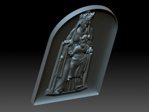 The Virgin Mary with Jesus Modèles 3D en vedette