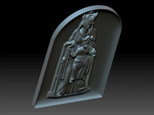 The Virgin Mary with Jesus 3D Print Model