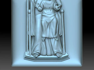 The Virgin Mary with Jesus 3D Print Model