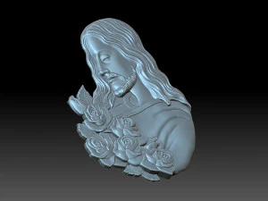 Jesus with flowers 3D Print Model