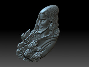 Jesus with flowers 3D Принт Модель