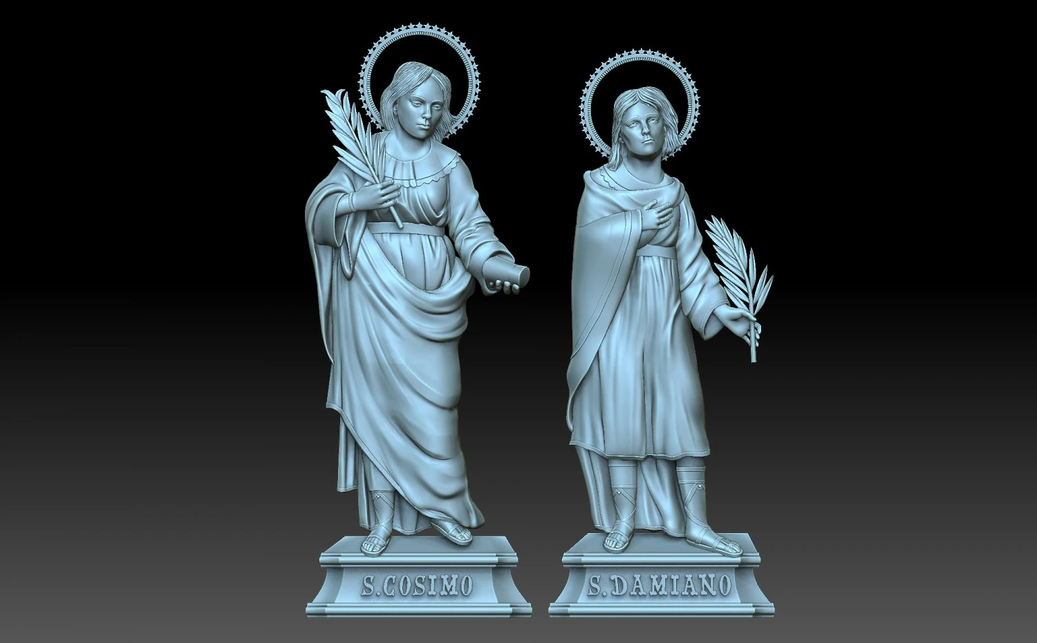 Cosma E Damiano 3D Print Model .c4d .max .obj .3ds .fbx .stl .blend 