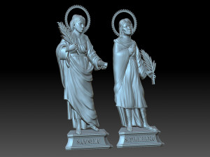 Cosma E Damiano Model Cetak 3D