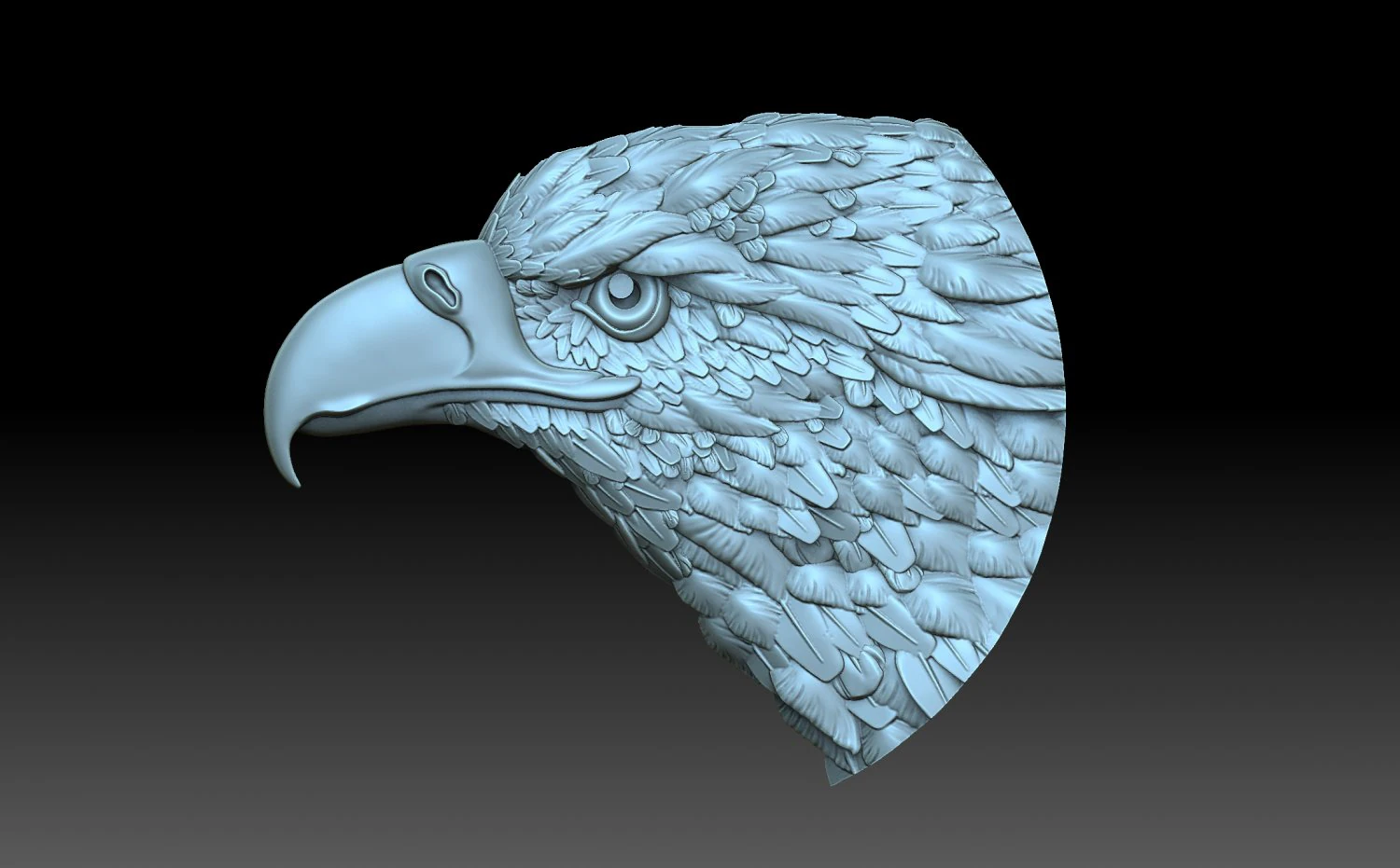 Eagle head 3D Print Model .c4d .max .obj .3ds .fbx .stl .blend