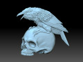 The raven and the skull 3D Print Models