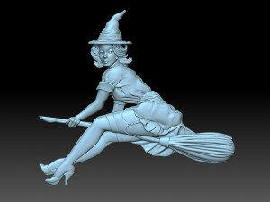 Witch 3D Print Model