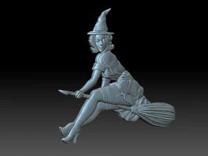 Witch 3D Print Model