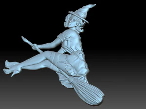 Witch 3D Print Model