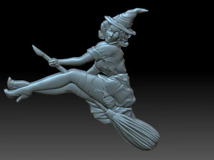 Witch 3D Print Model