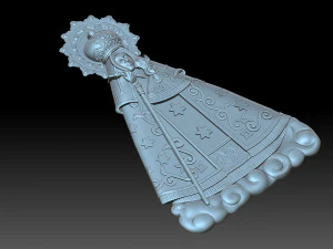The Virgin Mary 3D Print Model