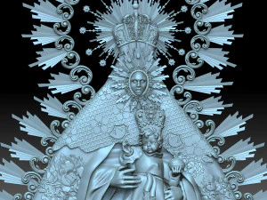 The Saint with Jesus 3D Print Model