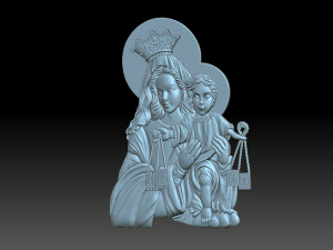 The virgin and jesus 3D Druckmodell