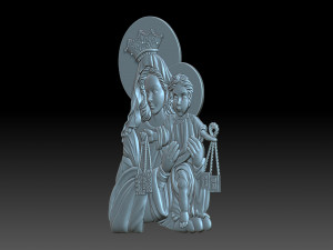 The virgin and jesus 3D Druckmodell