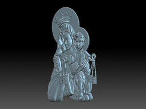 The virgin and jesus 3D Print Model