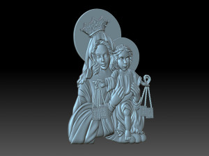 The virgin and jesus 3D Druckmodell