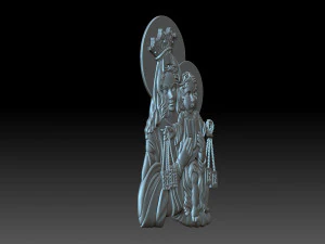 The virgin and jesus 3D Print Model