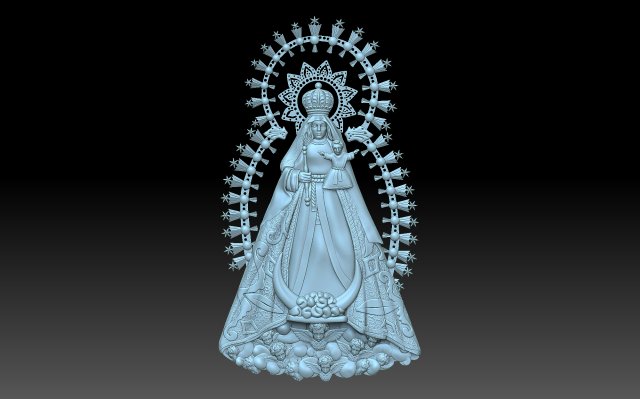 The Virgin Mary 3D-Druckmodell .c4d .max .obj .3ds .fbx .stl .blend 