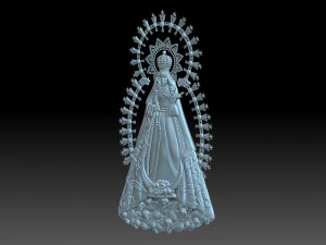 The Virgin Mary 3D Print Model
