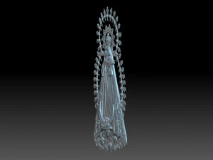 The Virgin Mary 3D Print Model